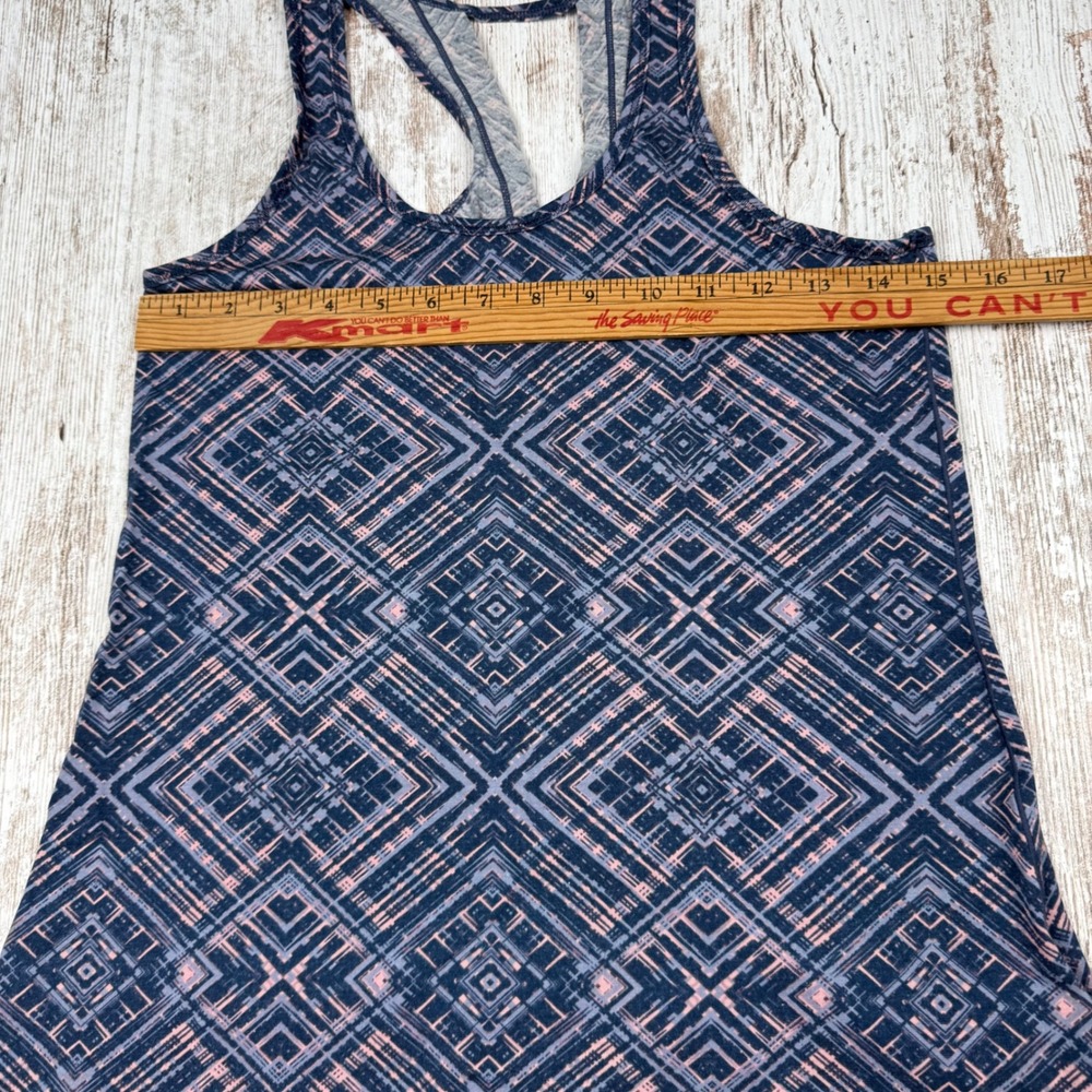 Smartwool Merino 150 Tank Top Womens Small Blue Geometric Racerback Activewear - Picture 7 of 8